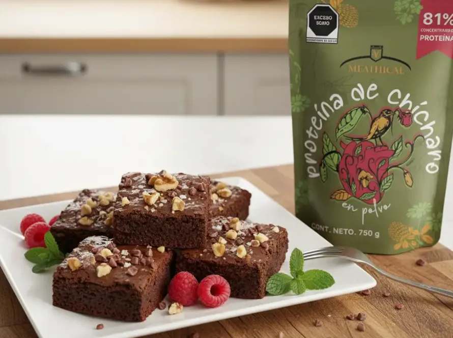 brownies crudiveganos con proteina
